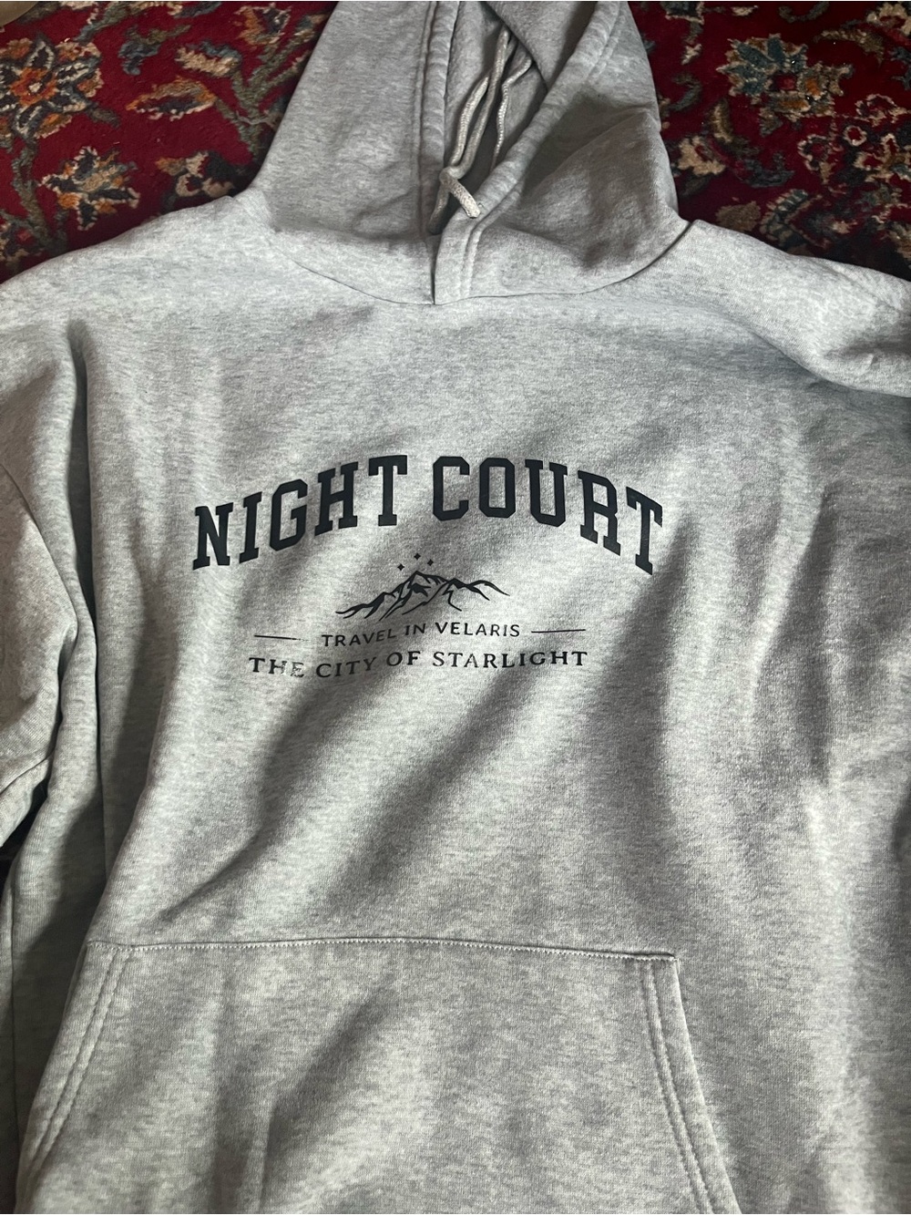 Night Court Men's Gray Hoodie - The City of Starlight